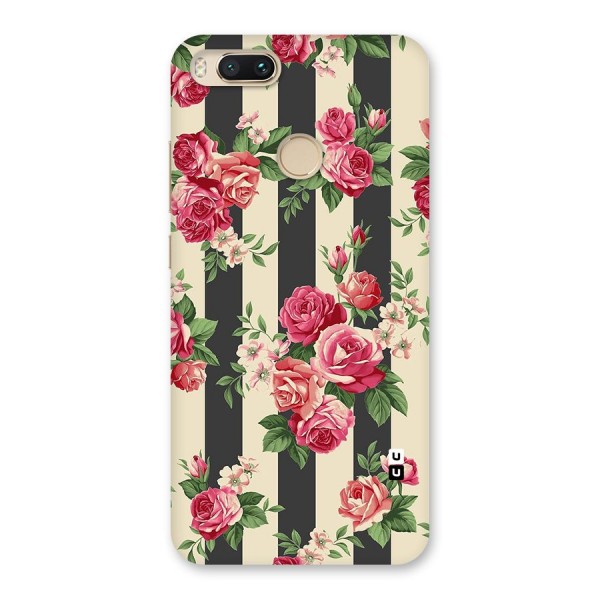 Stripes And Floral Back Case for Mi A1
