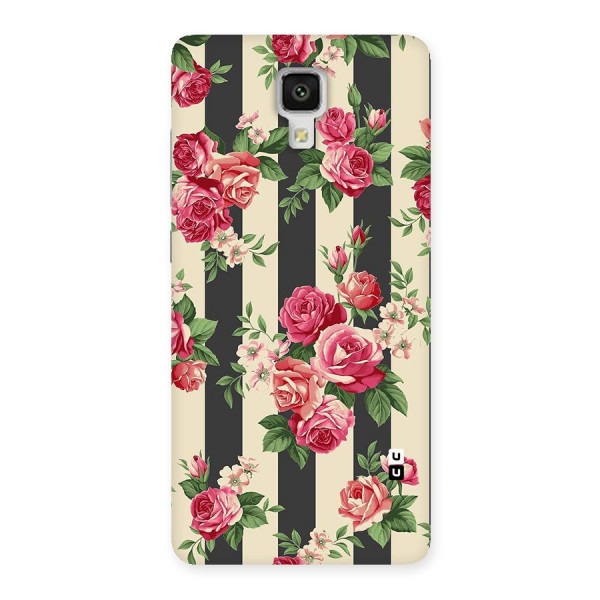 Stripes And Floral Back Case for Xiaomi Mi 4