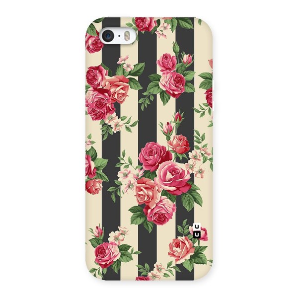Stripes And Floral Back Case for iPhone 5 5S