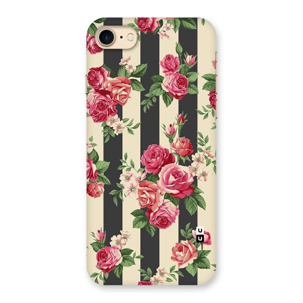 Stripes And Floral Back Case for iPhone 7