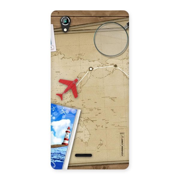 Summer Travel Back Case for Lava Iris 800