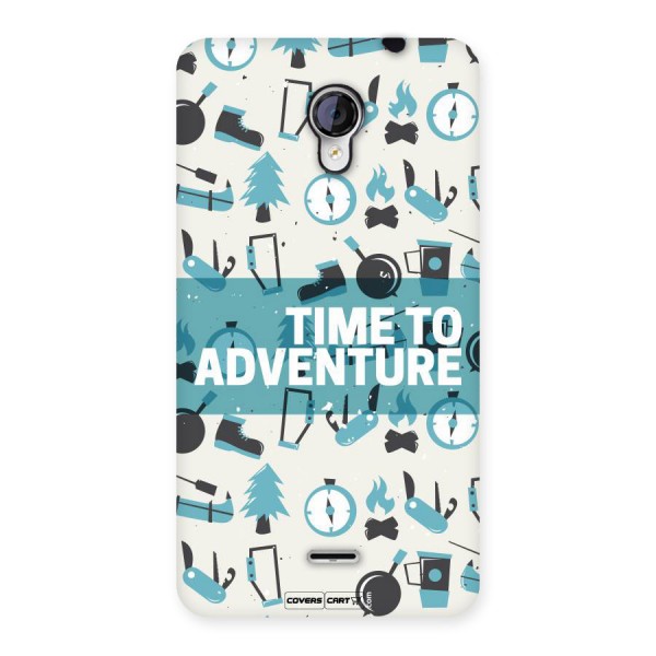 Time To Adventure Blazing Blue Back Case for Micromax Unite 2 A106