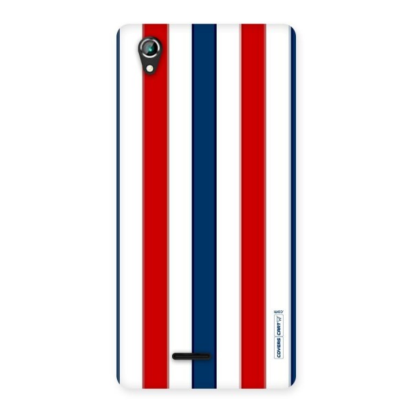Tricolor Stripes Back Case for Lava Iris 800