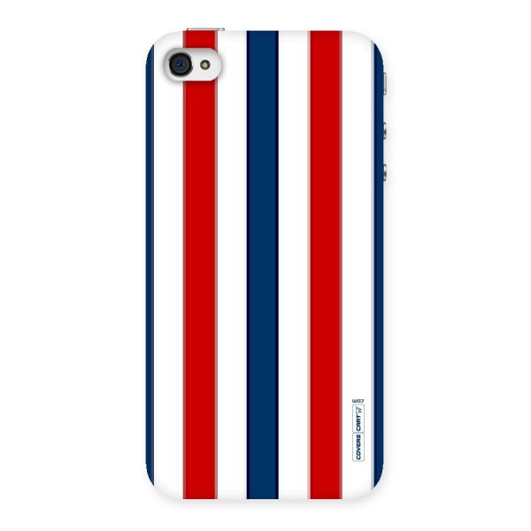 Tricolor Stripes Back Case for iPhone 4 4s