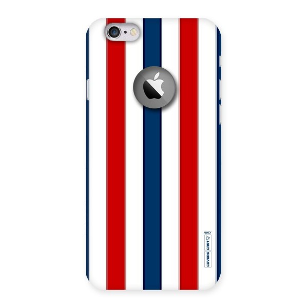 Tricolor Stripes Back Case for iPhone 6 Logo Cut