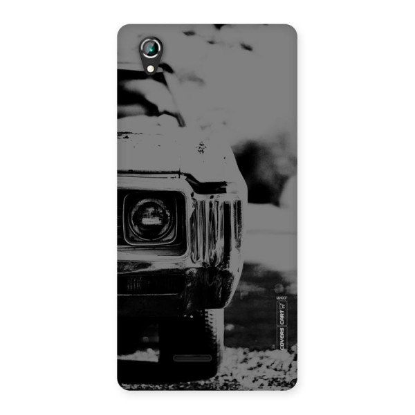 Vintage Car Black and White Back Case for Lava Iris 800