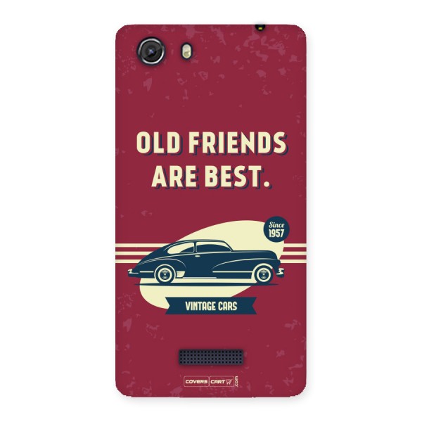 Old Friends Vintage Car Back Case for Micromax Unite 3