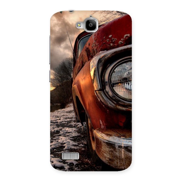 Vintage Car Headlight Back Case for Honor Holly