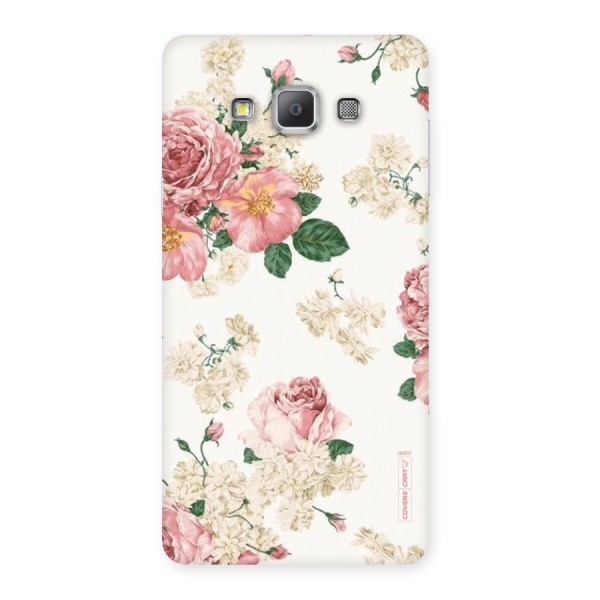 Vintage Floral Pattern Back Case for Galaxy A7