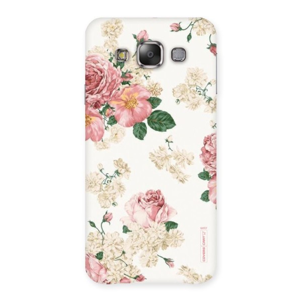 Vintage Floral Pattern Back Case for Galaxy E7