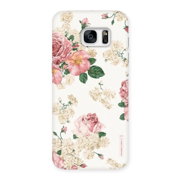 Vintage Floral Pattern Back Case for Galaxy S7 Edge
