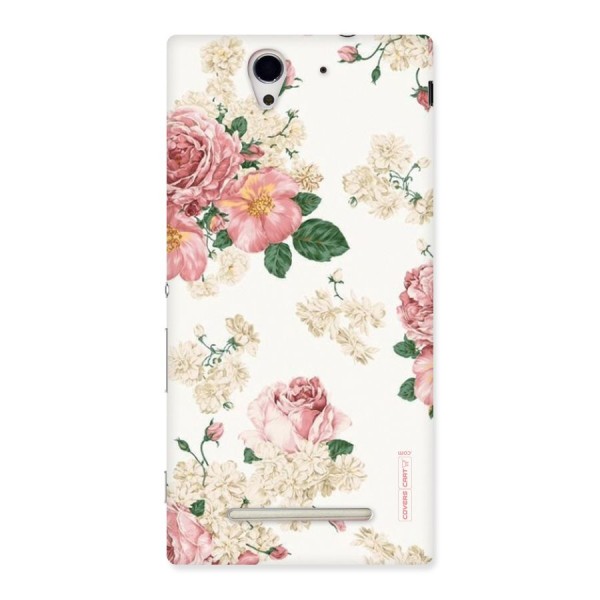 Vintage Floral Pattern Back Case for Sony Xperia C3