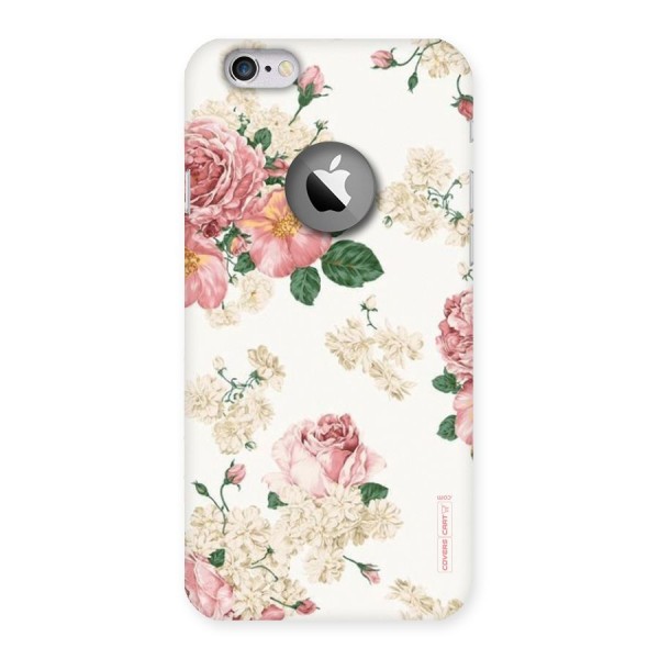 Vintage Floral Pattern Back Case for iPhone 6 Logo Cut