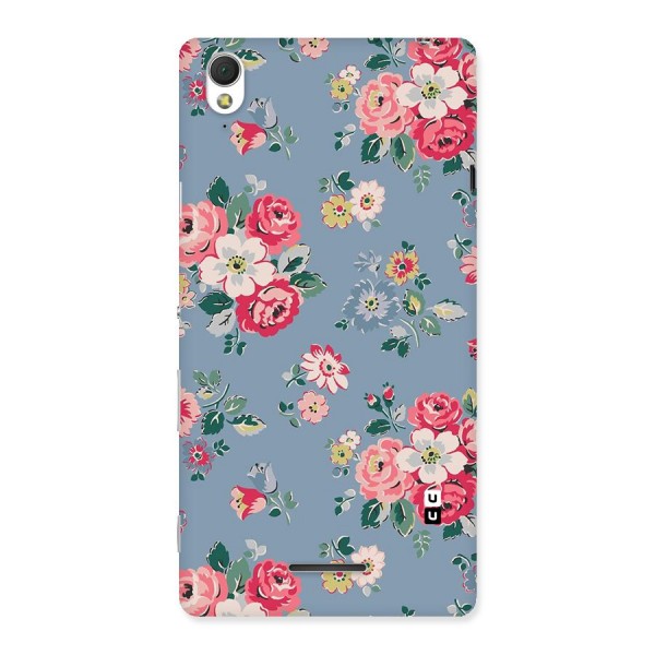 Vintage Flower Pattern Back Case for Sony Xperia T3