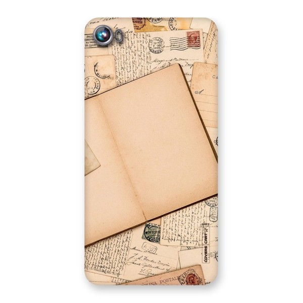 Vintage Journal Back Case for Micromax Canvas Fire 4 A107