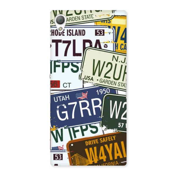 Vintage License Plates Back Case for Sony Xperia Z3