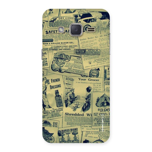 Vintage Newspaper Cutouts Back Case for Galaxy J2