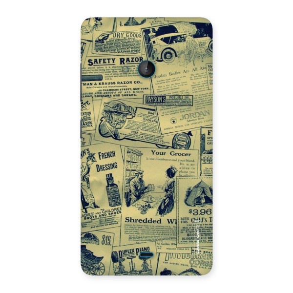 Vintage Newspaper Cutouts Back Case for Lumia 540