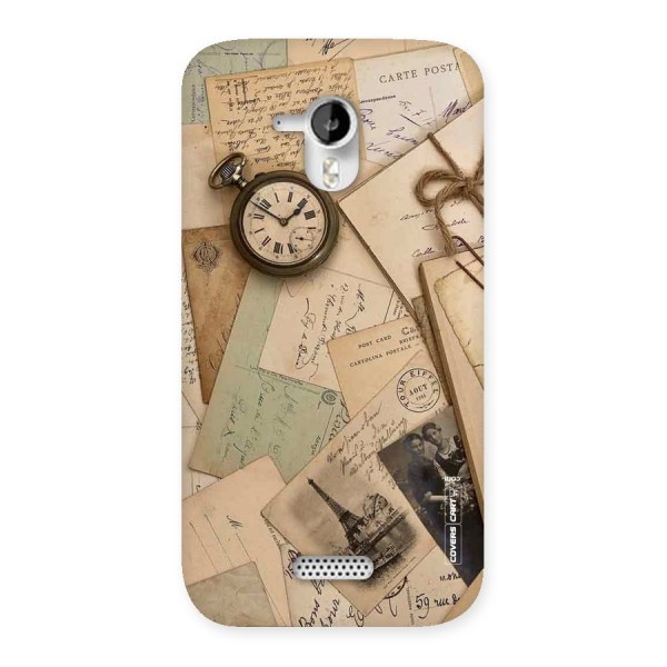 Vintage Postcards Back Case for Micromax Canvas HD A116