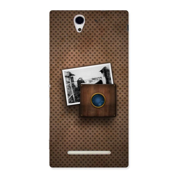 Vintage Wood Camera Back Case for Sony Xperia C3