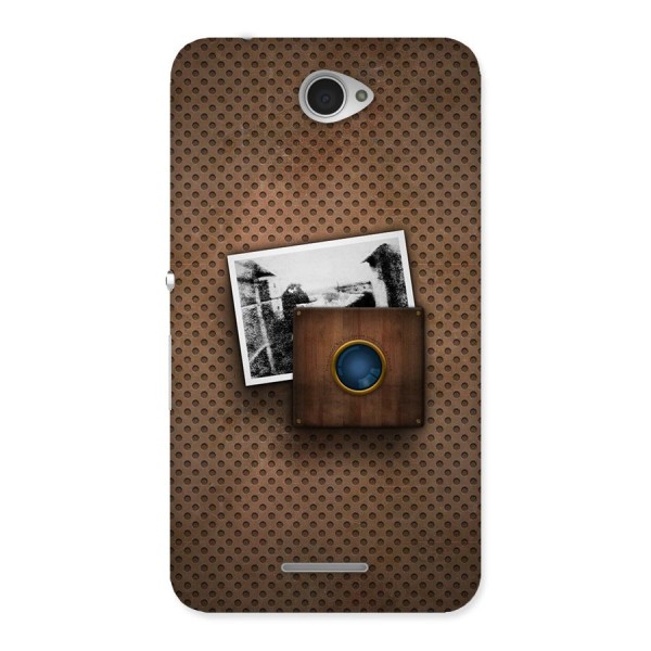 Vintage Wood Camera Back Case for Sony Xperia E4