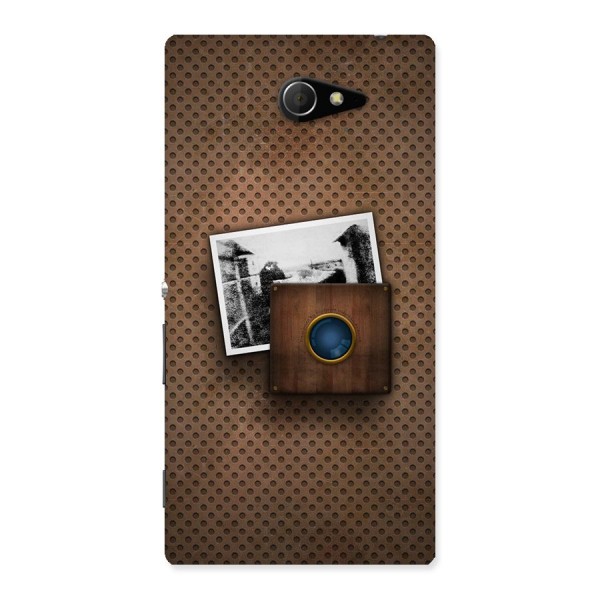 Vintage Wood Camera Back Case for Sony Xperia M2