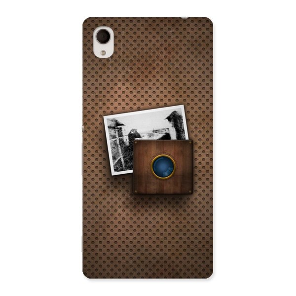 Vintage Wood Camera Back Case for Sony Xperia M4