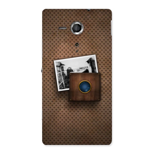 Vintage Wood Camera Back Case for Sony Xperia SP