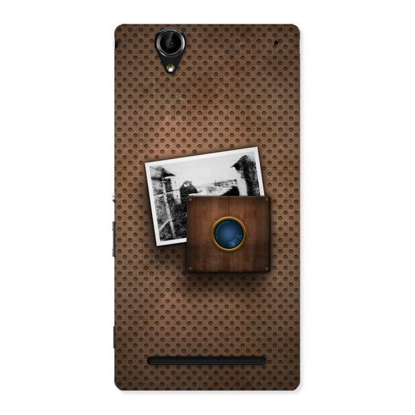 Vintage Wood Camera Back Case for Sony Xperia T2
