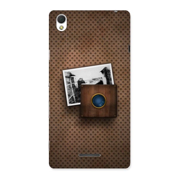 Vintage Wood Camera Back Case for Sony Xperia T3