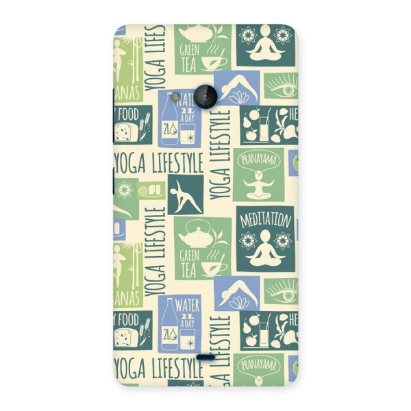 Vintage Yoga Lifestyle Back Case for Lumia 540