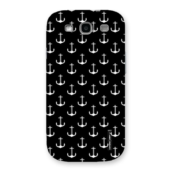 White And Black Anchor Pattern Back Case for Galaxy S3 Neo