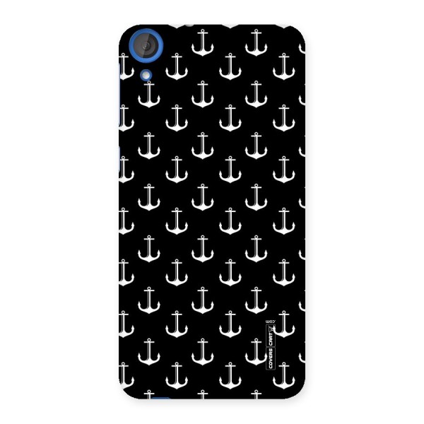 White And Black Anchor Pattern Back Case for HTC Desire 820