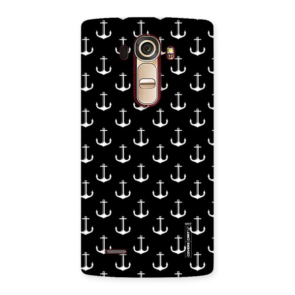 White And Black Anchor Pattern Back Case for LG G4