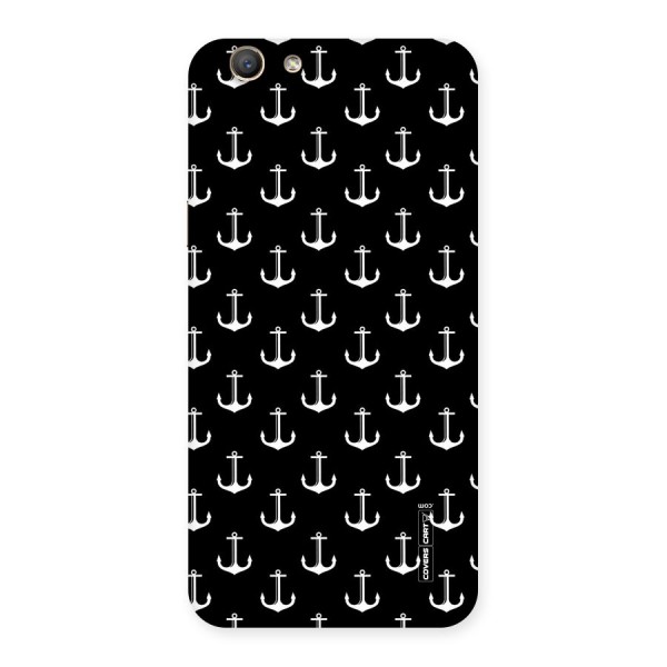 White And Black Anchor Pattern Back Case for Oppo F1s