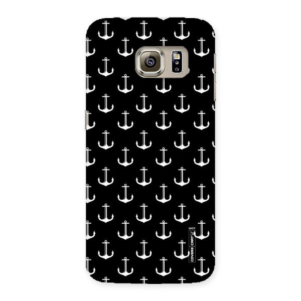 White And Black Anchor Pattern Back Case for Samsung Galaxy S6 Edge Plus