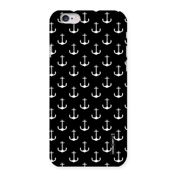 White And Black Anchor Pattern Back Case for iPhone 6 6S