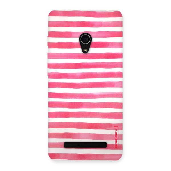 White And Pink Stripes Back Case for Zenfone 5