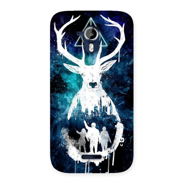 White Deer Back Case for Micromax Canvas Magnus A117