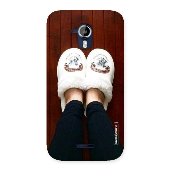 White Feets Back Case for Micromax Canvas Magnus A117