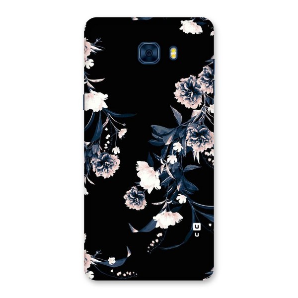 White Flora Back Case for Galaxy C7 Pro