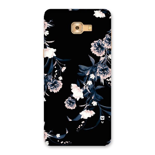 White Flora Back Case for Galaxy C9 Pro