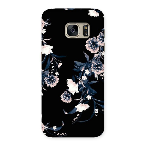 White Flora Back Case for Galaxy S7