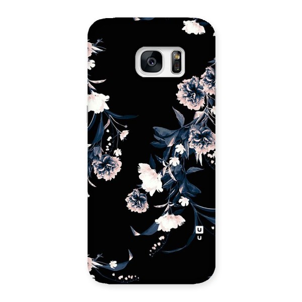 White Flora Back Case for Galaxy S7 Edge