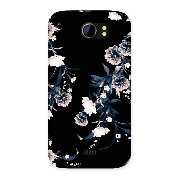 White Flora Back Case for Micromax Canvas 2 A110