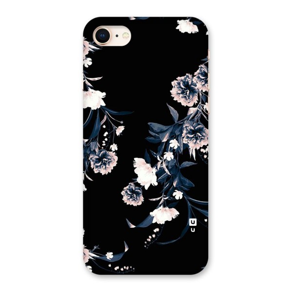 White Flora Back Case for iPhone 8