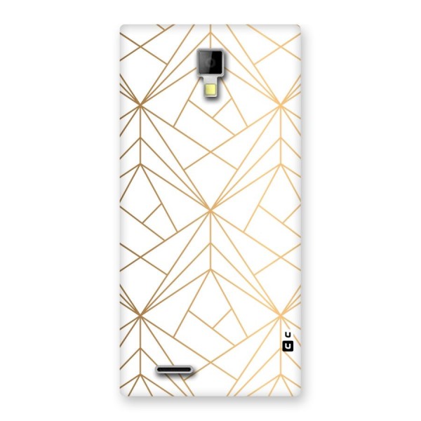 White Golden Zig Zag Back Case for Micromax Canvas Xpress A99