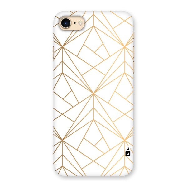 White Golden Zig Zag Back Case for iPhone 7