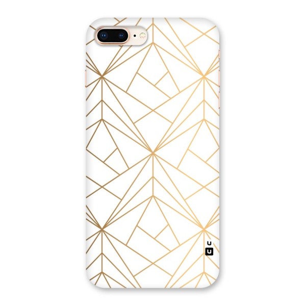 White Golden Zig Zag Back Case for iPhone 8 Plus