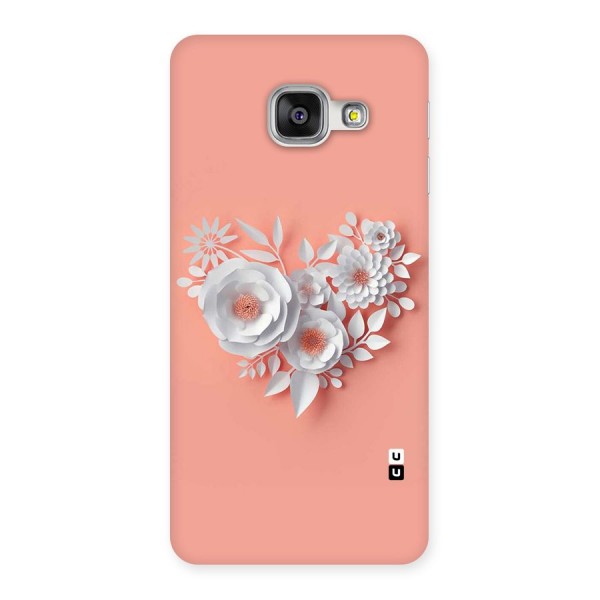 White Paper Flower Back Case for Galaxy A3 2016